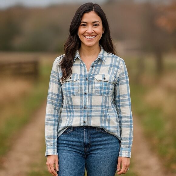 George Men’s Flannel Button-Up Shirt - Picture 2 of 7